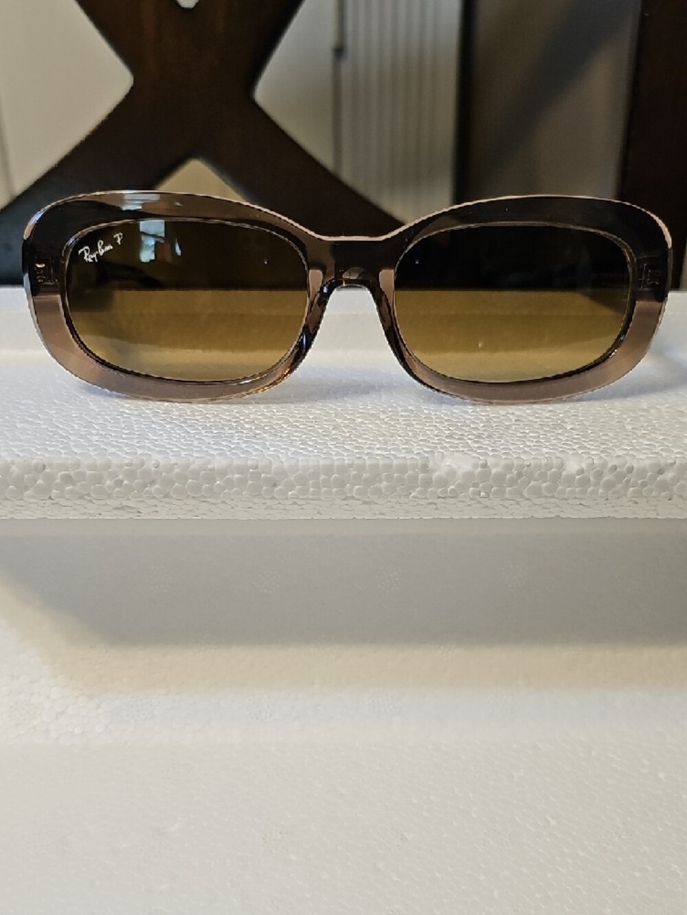 Ray-Ban Women's Light Brown Oval Sunglasses - Picture 3 of 6